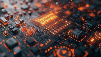 Rocket launch with a bitcoin graph and increasing lines, AI-generated illustration symbolizing financial progress.