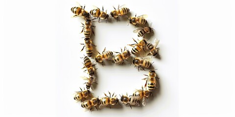letter B made with bees