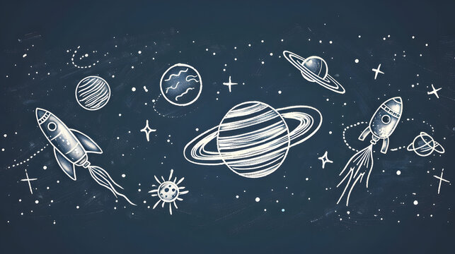 World Space Day: Simple Illustration Banner