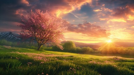 Fototapeta premium Free good morning scene wallpaper background photo