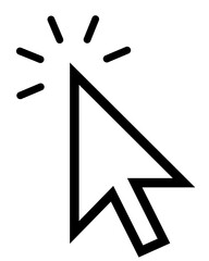 cursor click vector. symbol, sign.