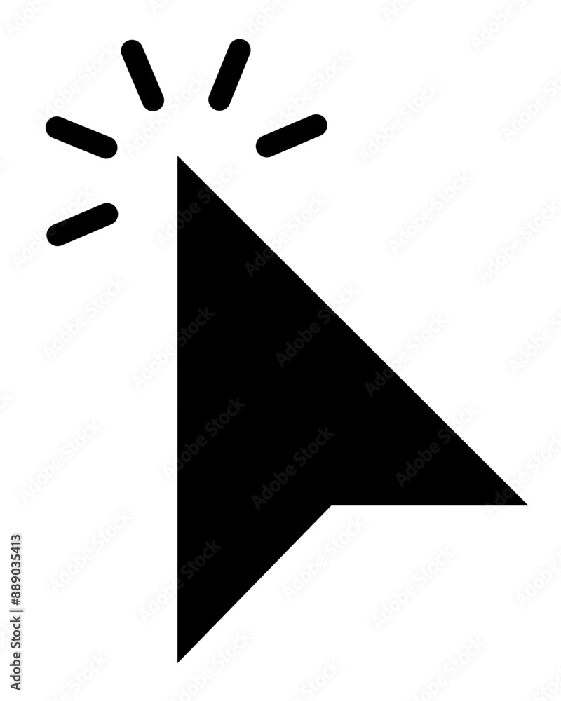 Poster cursor click vector. symbol, sign.