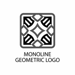 Monoline geometric logo design illustration