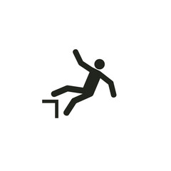 ISO warning safety signs_warning ; drop (fall) symbol only