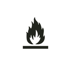 ISO warning safety signs_warning ; flammable material symbol only