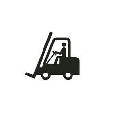 Naklejka premium ISO warning safety signs_warning ; forklift trucks and other industrial vehicles symbol only