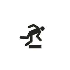 ISO warning safety signs_warning ; floor-level obstacle symbol only