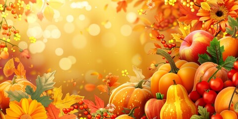 Abstract Autumn Background with Red and Yellow Maple Leaves for October, Halloween, and Year-End Event Web Banner Design. Soft Focus Light and Bokeh Background Depicting Seasonal Changes, AI-Generated