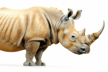 Obraz premium white rhinoceros isolated on white background