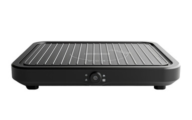 Black Electric Grill With Ridged Cooking Surface