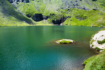Transfagarasan famous road in Romania. Very picturesque mountain road in the Carpathians, Romania. Landscape or nature on a mountain top.