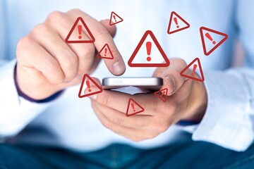 Woman unwanted call. Scam, fraud Stranger calling.