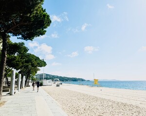View of Playa de aro. Tourist beaches on the Costa Brava.