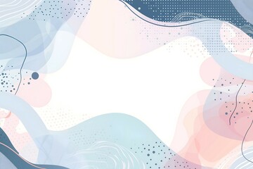 Abstract Pastel Background with Fluid Shapes and Dotted Elements