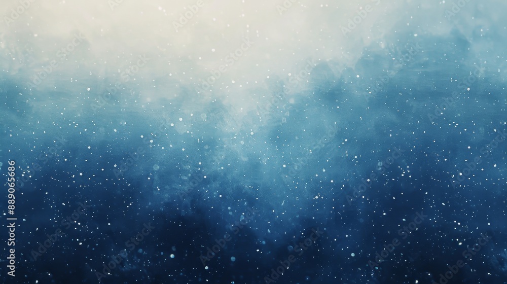 Poster abstract blue and white background with bokeh lights.