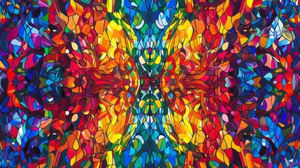 Fototapeta premium Abstract Stained Glass Artwork.