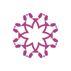 Round modern ornamenr star design element