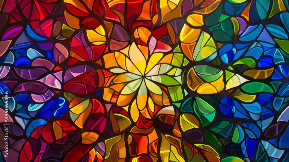 Poster abstract colorful mosaic pattern.