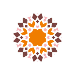 Round Ornament Pattern. Vintage decorative elements	
