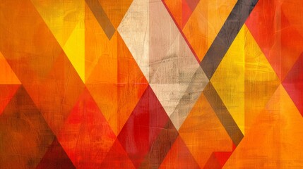 Abstract Geometric Pattern with Warm Colors.