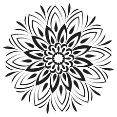 Flower Line Art for tattoo design and coloring pages