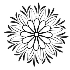 Flower Line Art for tattoo design and coloring pages