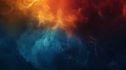 Fototapeta premium Colorful nebula in space with stars, smoke, and space dust