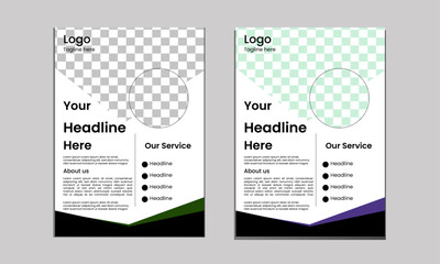  New modern minimalist Corporate business flyer template design set.
