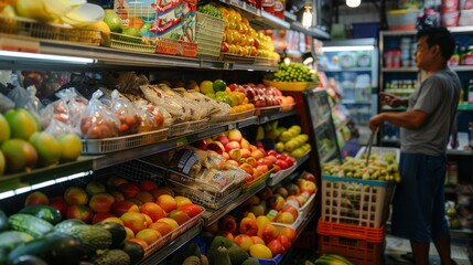 Fototapeta premium Prices of food and other items are rising due to inflation, making it harder for e-commerce businesses to grow.