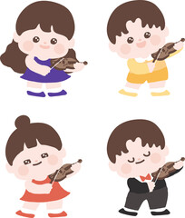 악기를 연주하는 캐릭터