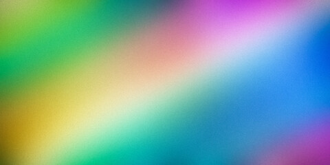 Vibrant gradient background featuring a smooth blend of green, yellow, blue, and pink hues. Perfect for digital art, design projects, and creative presentations requiring a colorful touch