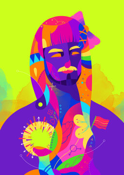 Rainbow beard