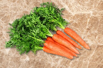 Tasty fresh ripe carrot vegetable