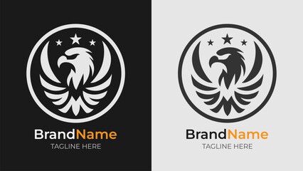 Simple and Striking Angry Eagle Logo