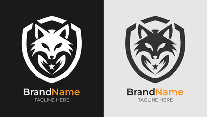 Obraz premium Bold and striking angry fox logo