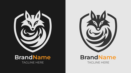 Stylized angry fox logo for branding