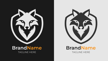 Dynamic and angry fox logo concept