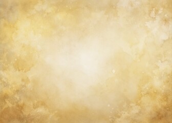 Obraz premium Soft beige and yellow brown gradient watercolor background featuring a subtle paper texture, evoking a sense of ethereal space and artistic elegance.
