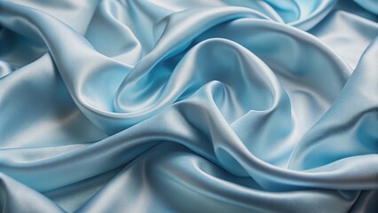 Fototapeta premium Soft focus pale blue satin fabric with subtle sheen and delicate blur pattern, evoking elegance and sophistication, perfect for luxury brand designs and upscale projects.