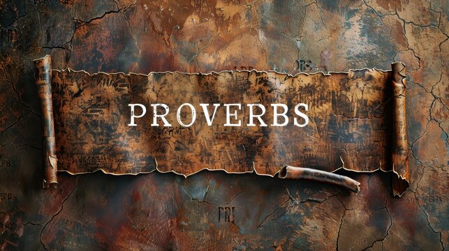 Vintage Scroll of Proverbs: Essential Biblical Text for Spiritual Insight and Church Teaching
