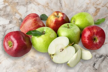 Tasty sweet fresh apple fruits