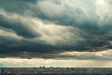 Fototapeta premium Anime-inspired clouds painted with a soft, dreamy touch in the afternoon. Generative AI. Beautiful simple AI generated image in 4K, unique.