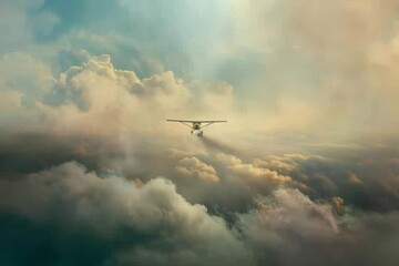 beautiful neon colors clouds in sunset sunrise sky fantastic animation background - 4k new stock video footage animation AI. Beautiful simple AI generated image in 4K, unique.