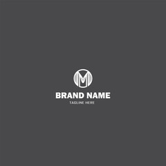 M abstract logo design VACTOR