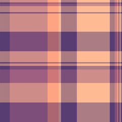 Cotton check fabric plaid, retail textile background vector. Kid seamless pattern tartan texture in pastel and red colors.