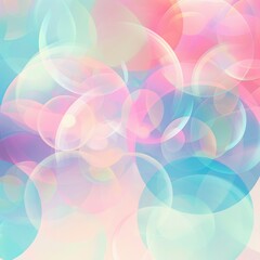 Obraz premium Abstract delicate geometric shapes in pastel tones. The background consists of three-dimensional circles.