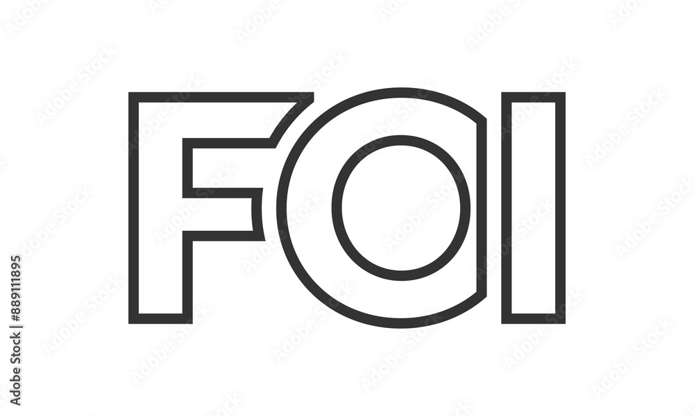 Fototapete foi logo design template with strong and modern bold text. initial based vector logotype featuring s