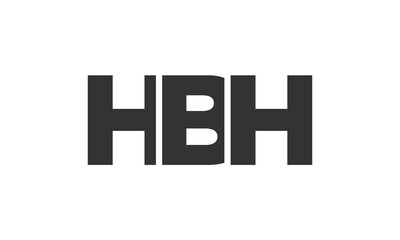 HBH logo design template with strong and modern bold text. Initial based vector logotype featuring simple and minimal typography. Trendy company identity.