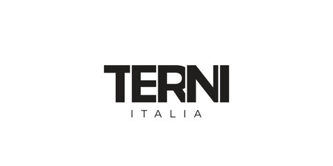 Obraz premium Terni in the Italia emblem. The design features a geometric style, vector illustration with bold typography in a modern font. The graphic slogan lettering.