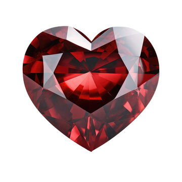 red sapphire or stone isolated on white
